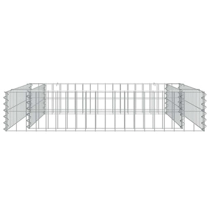 vidaXL Gabion Raised Bed Galvanised Steel 100x100x20 cm