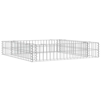 vidaXL Gabion Raised Bed Galvanised Steel 100x100x20 cm