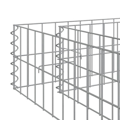vidaXL Gabion Raised Bed Galvanised Steel 100x100x20 cm