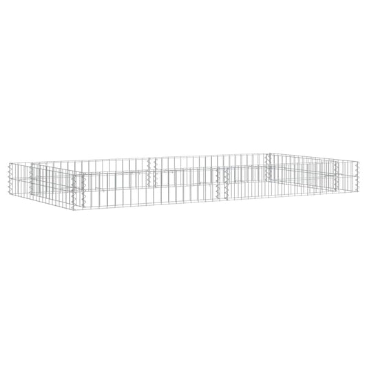 vidaXL Gabion Raised Bed Galvanised Steel 200x100x20 cm