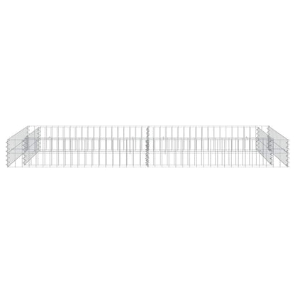 vidaXL Gabion Raised Bed Galvanised Steel 200x100x20 cm