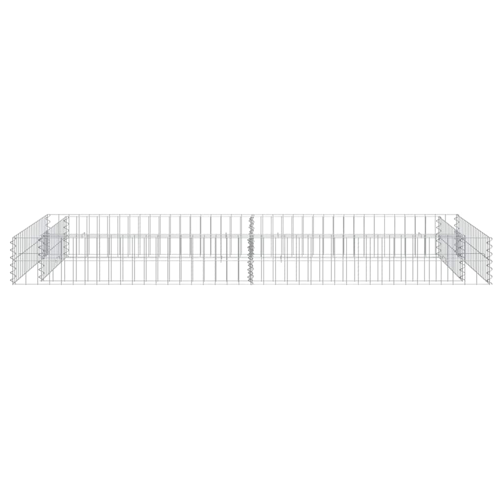 vidaXL Gabion Raised Bed Galvanised Steel 200x100x20 cm