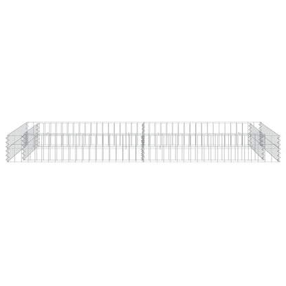 vidaXL Gabion Raised Bed Galvanised Steel 200x100x20 cm