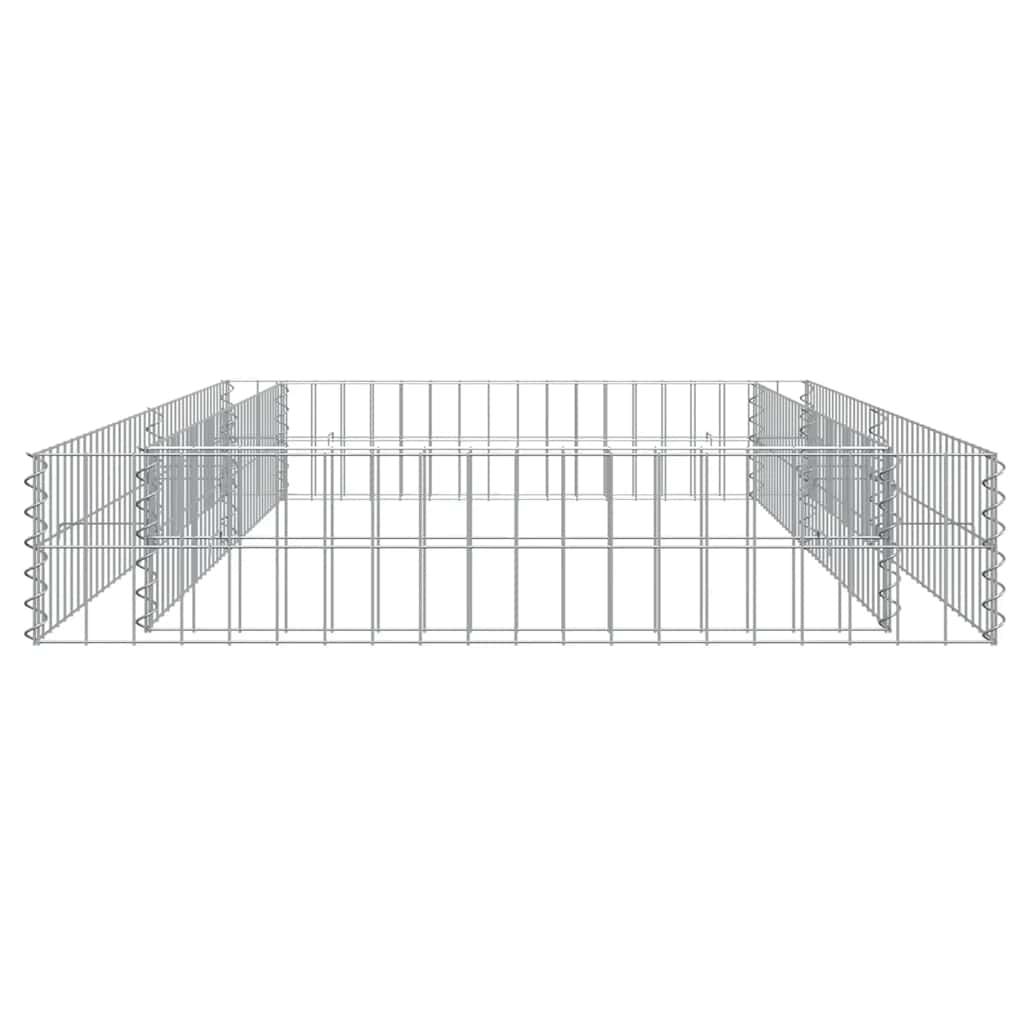 vidaXL Gabion Raised Bed Galvanised Steel 200x100x20 cm