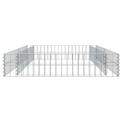vidaXL Gabion Raised Bed Galvanised Steel 200x100x20 cm