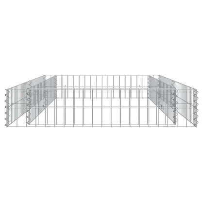 vidaXL Gabion Raised Bed Galvanised Steel 200x100x20 cm