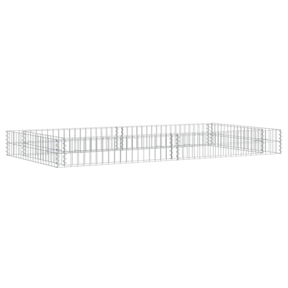 vidaXL Gabion Raised Bed Galvanised Steel 200x100x20 cm