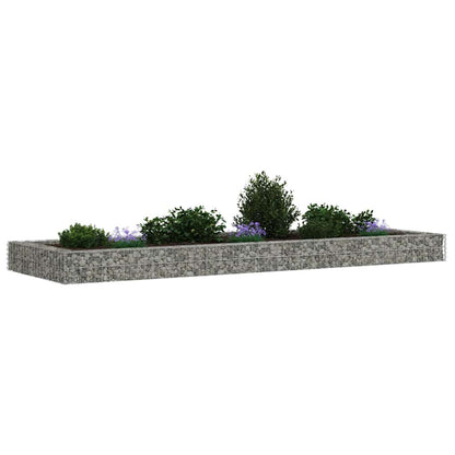 vidaXL Gabion Raised Bed Galvanised Steel 300x100x20 cm