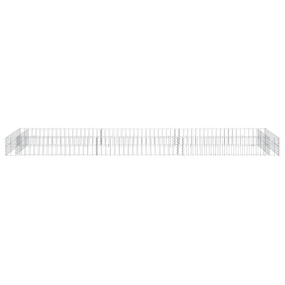 vidaXL Gabion Raised Bed Galvanised Steel 300x100x20 cm
