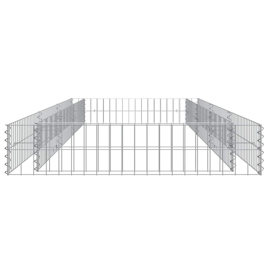 vidaXL Gabion Raised Bed Galvanised Steel 300x100x20 cm