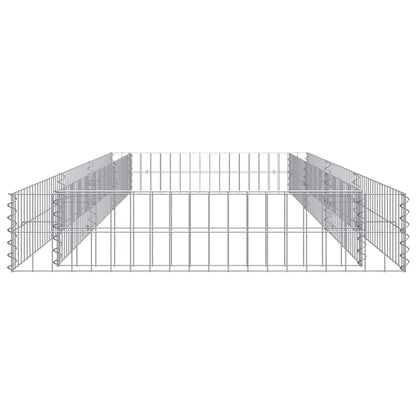 vidaXL Gabion Raised Bed Galvanised Steel 300x100x20 cm