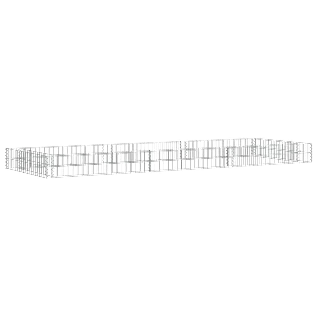 vidaXL Gabion Raised Bed Galvanised Steel 300x100x20 cm