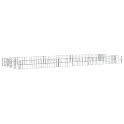 vidaXL Gabion Raised Bed Galvanised Steel 300x100x20 cm
