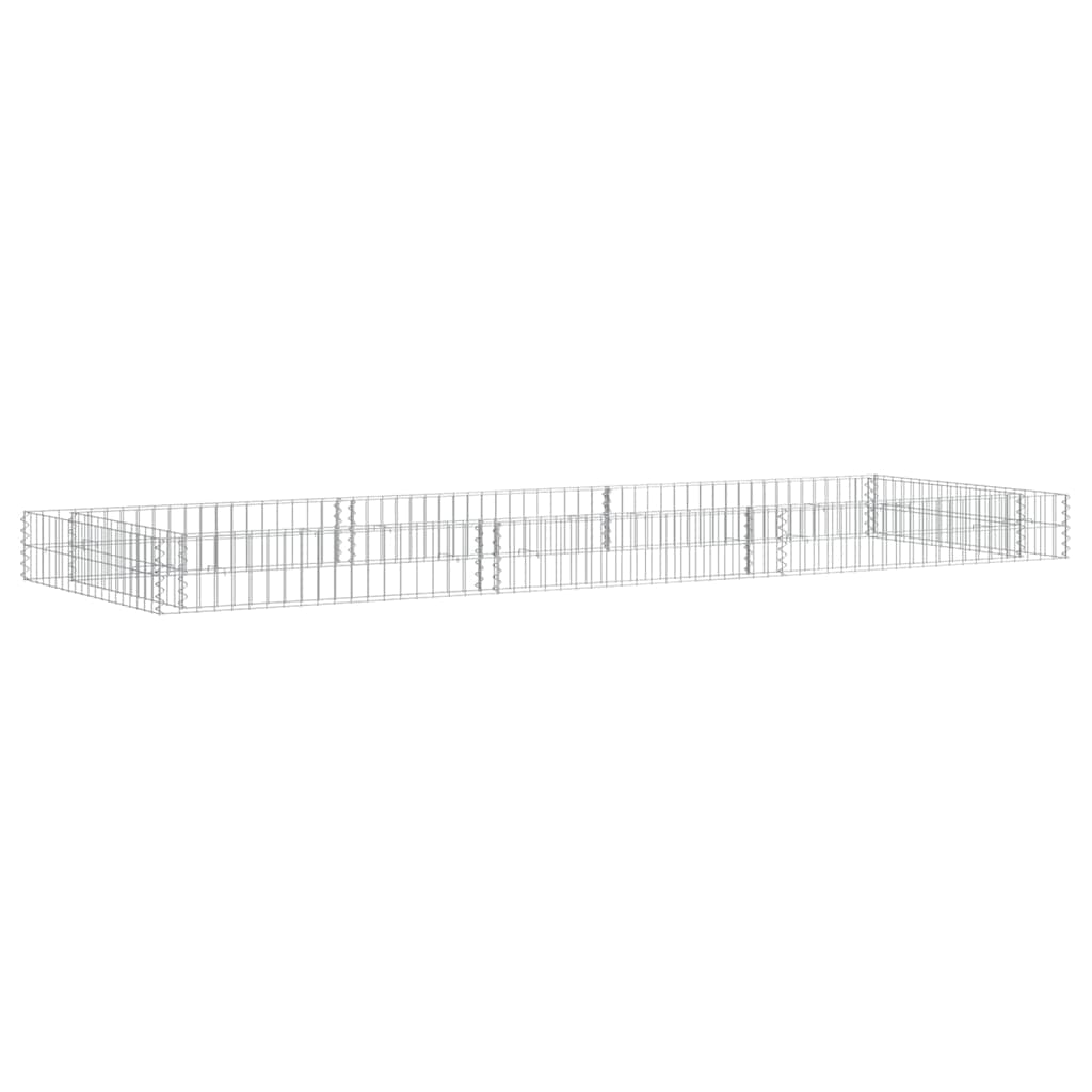 vidaXL Gabion Raised Bed Galvanised Steel 300x100x20 cm