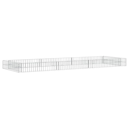 vidaXL Gabion Raised Bed Galvanised Steel 300x100x20 cm