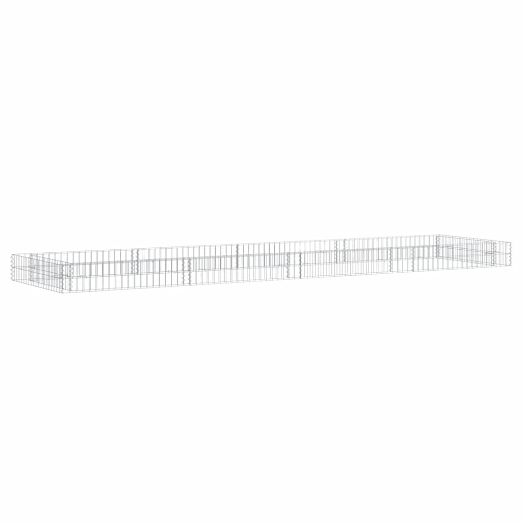 vidaXL Gabion Raised Bed | Silver | Galvanised Steel | Large