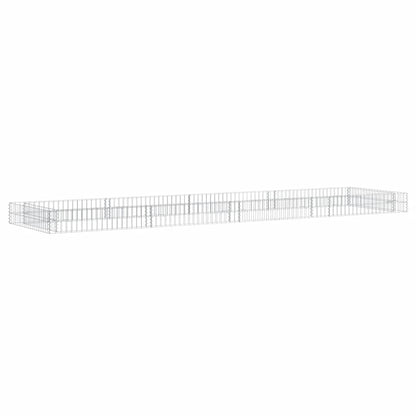 vidaXL Gabion Raised Bed | Silver | Galvanised Steel | Large