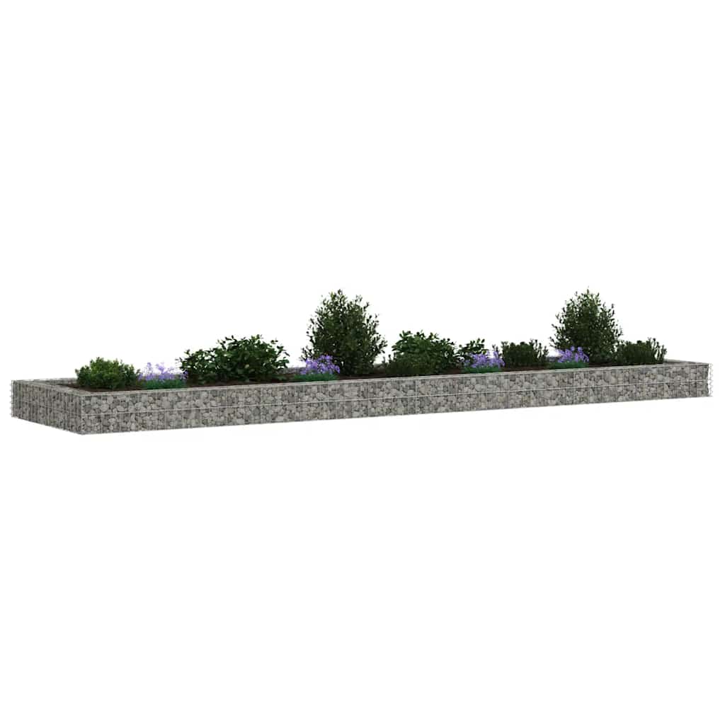 vidaXL Gabion Raised Bed | Silver | Galvanised Steel | Large