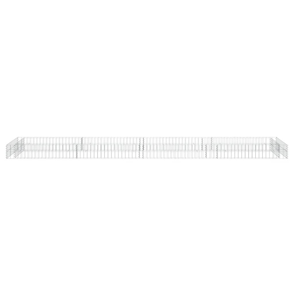 vidaXL Gabion Raised Bed | Silver | Galvanised Steel | Large