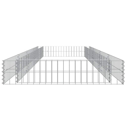 vidaXL Gabion Raised Bed | Silver | Galvanised Steel | Large