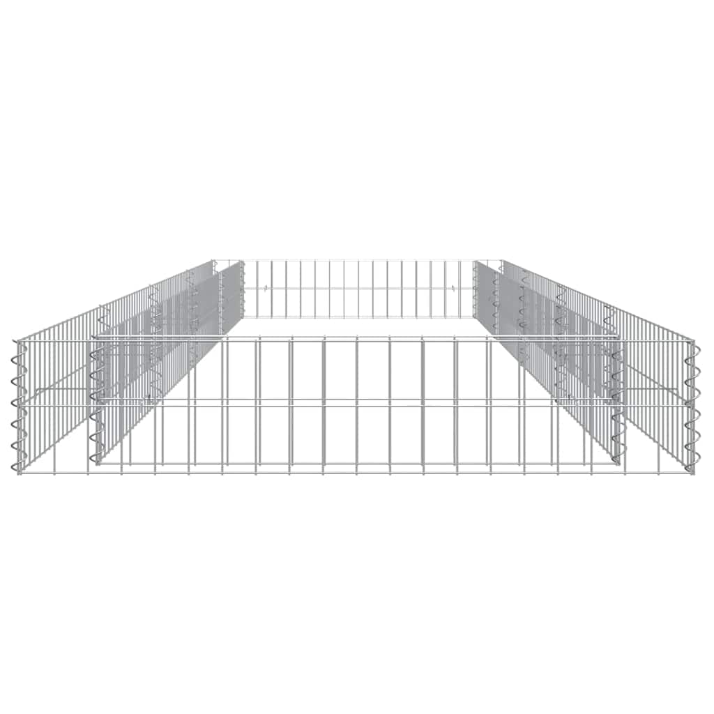 vidaXL Gabion Raised Bed Galvanised Steel 400x100x20 cm