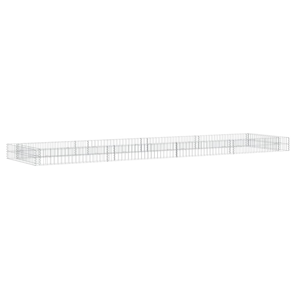 vidaXL Gabion Raised Bed | Silver | Galvanised Steel | Large