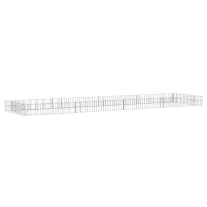 vidaXL Gabion Raised Bed | Silver | Galvanised Steel | Large