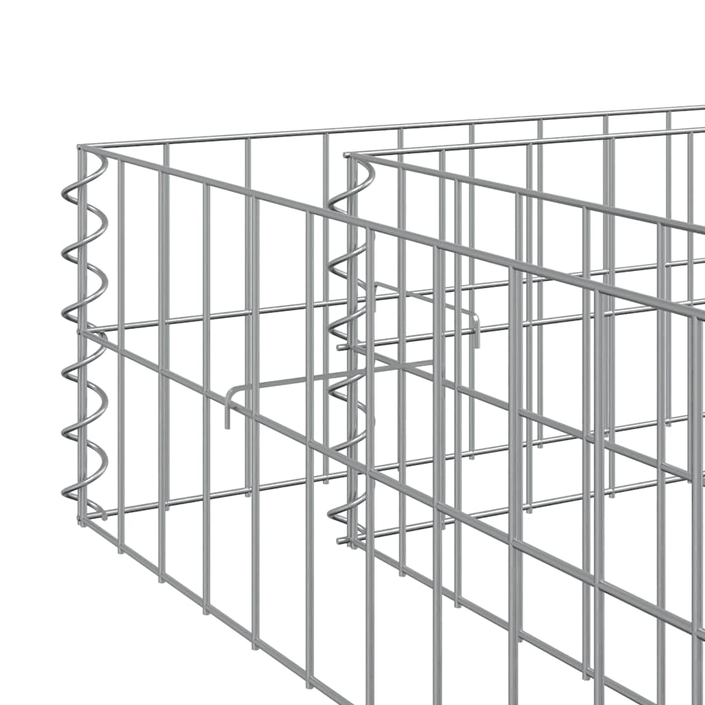 vidaXL Gabion Raised Bed | Silver | Galvanised Steel | Large