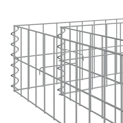 vidaXL Gabion Raised Bed | Silver | Galvanised Steel | Large
