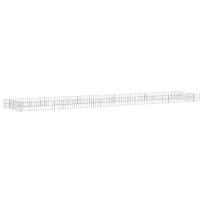 vidaXL Gabion Raised Bed Galvanised Steel 500x100x20 cm