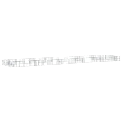 vidaXL Gabion Raised Bed Galvanised Steel 500x100x20 cm