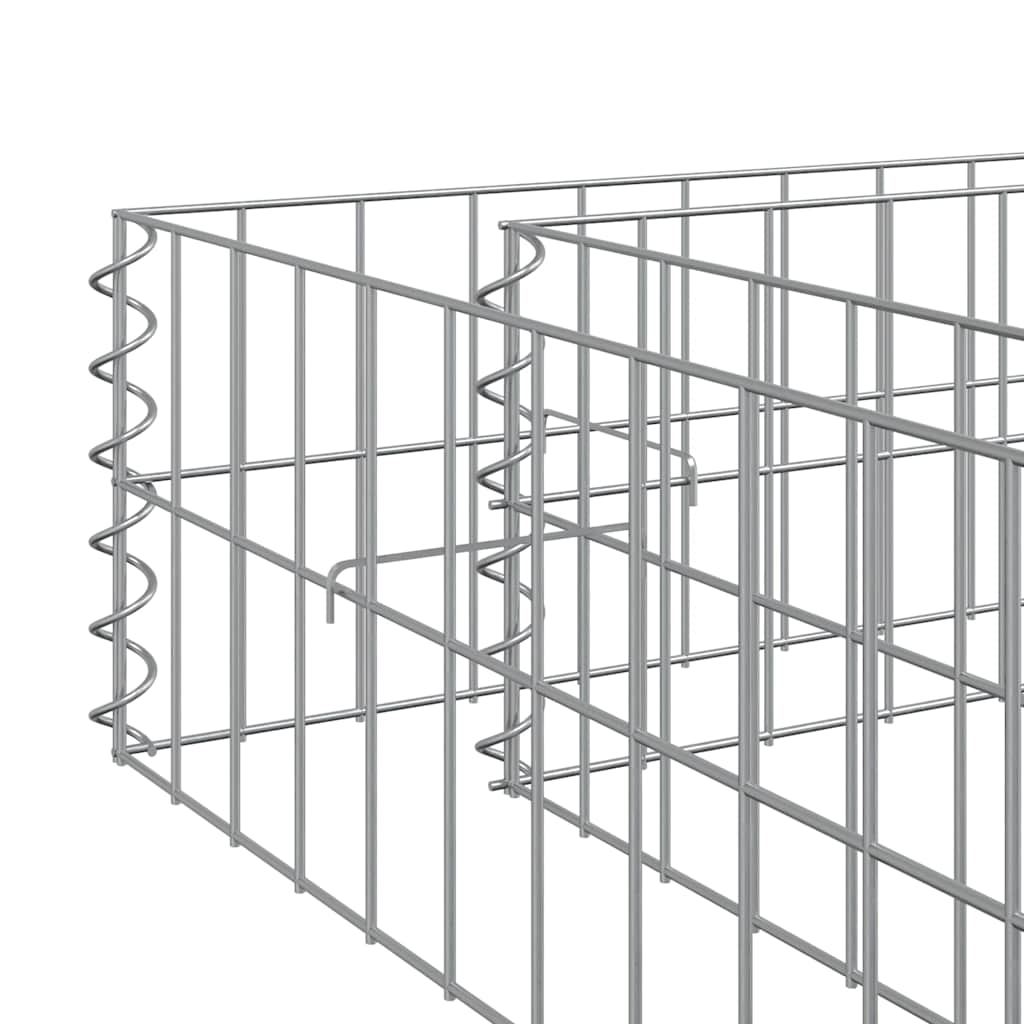 vidaXL Gabion Raised Bed Galvanised Steel 600x100x20 cm