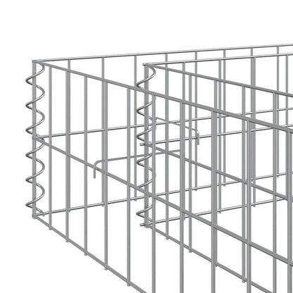 vidaXL Gabion Raised Bed Galvanised Steel 600x100x20 cm