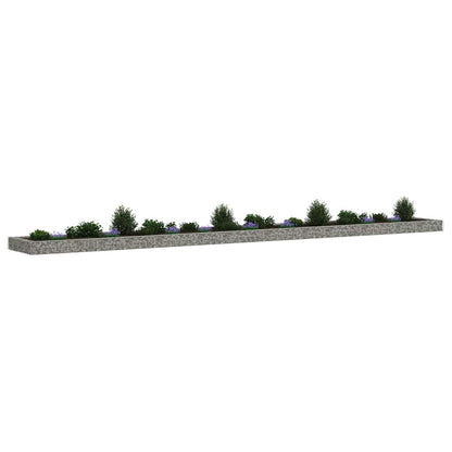 vidaXL Gabion Raised Bed Galvanised Steel 800x100x20 cm