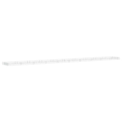 vidaXL Gabion Raised Bed | Silver | Galvanised steel | Extra Long | Durable