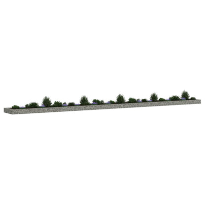 vidaXL Gabion Raised Bed | Silver | Galvanised steel | Extra Long | Durable
