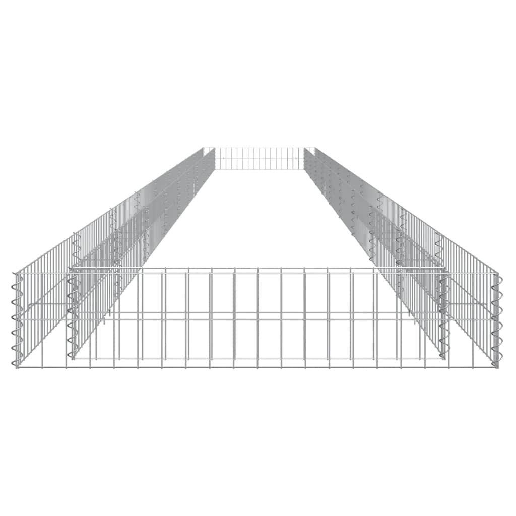 vidaXL Gabion Raised Bed | Silver | Galvanised steel | Extra Long | Durable