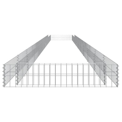 vidaXL Gabion Raised Bed | Silver | Galvanised steel | Extra Long | Durable