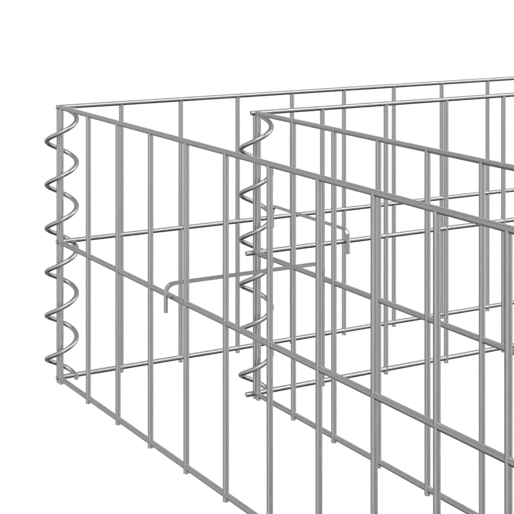 vidaXL Gabion Raised Bed | Silver | Galvanised steel | Extra Long | Durable