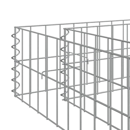 vidaXL Gabion Raised Bed | Silver | Galvanised steel | Extra Long | Durable
