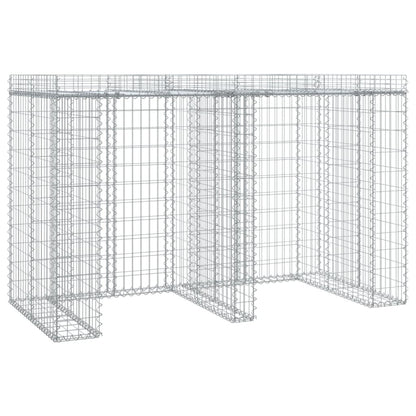 vidaXL Gabion Wall for Garbage Bin 192x91x120 cm Galvanised Iron