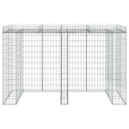 vidaXL Gabion Wall for Garbage Bin 192x91x120 cm Galvanised Iron