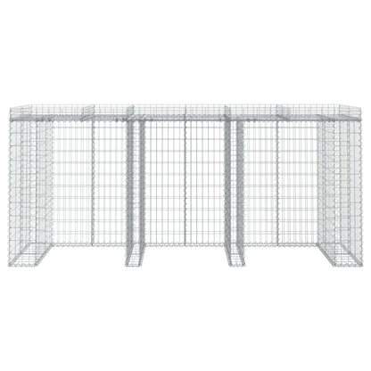 vidaXL Gabion Wall for Garbage Bin 270x91x120 cm Galvanised Iron