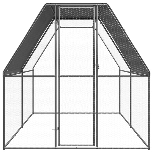 vidaXL Outdoor Chicken Cage 2x4x2 m Galvanised Steel
