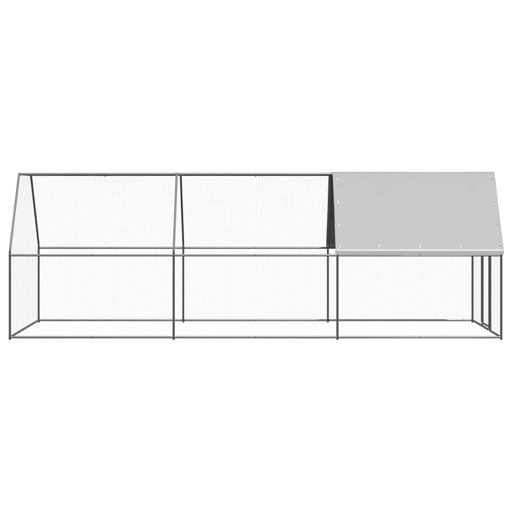 vidaXL Outdoor Chicken Cage 2x6x2 m Galvanised Steel