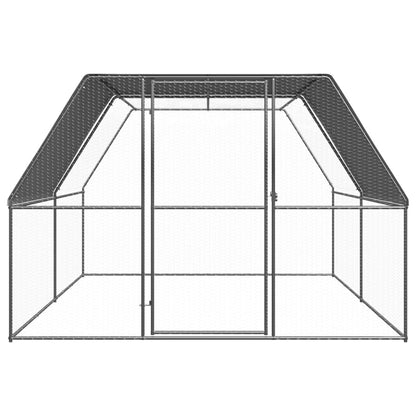 vidaXL Outdoor Chicken Cage 3x4x2 m Galvanised Steel