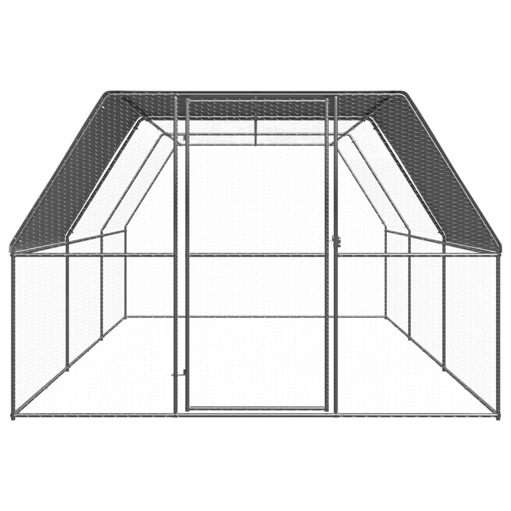 vidaXL Outdoor Chicken Cage 3x6x2 m Galvanised Steel