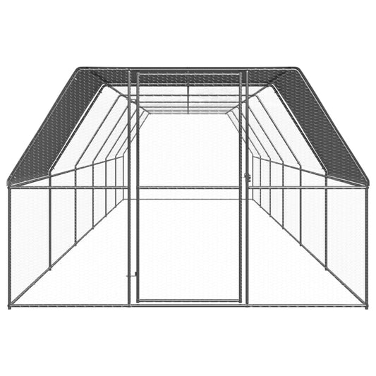 vidaXL Outdoor Chicken Cage 3x12x2 m Galvanised Steel