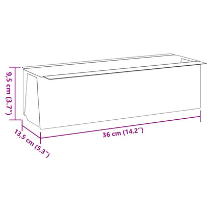 vidaXL Flower Boxes for Euro Pallets 12 pcs Grey 36x13.5x9.5 cm PP