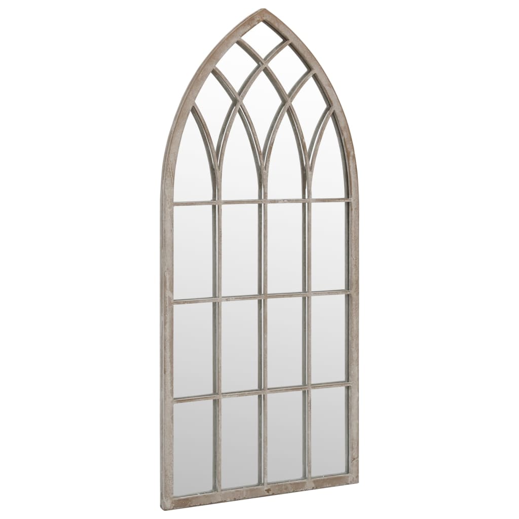 vidaXL Garden Mirror Sand 100x45 cm Iron for Outdoor Use